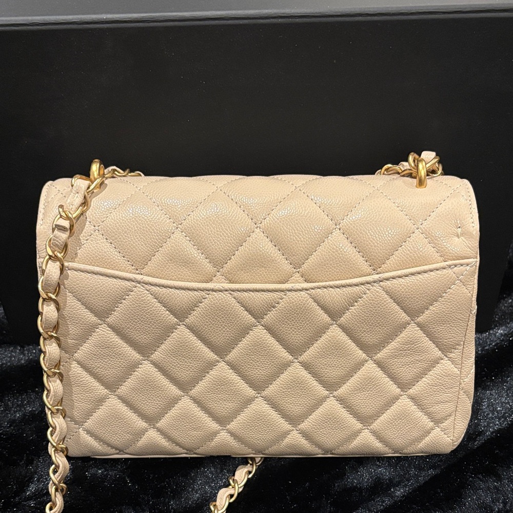 CHANEL 2025 BEIGE SMALL CC CHAIN FLAP BAG - Picture 11 of 11